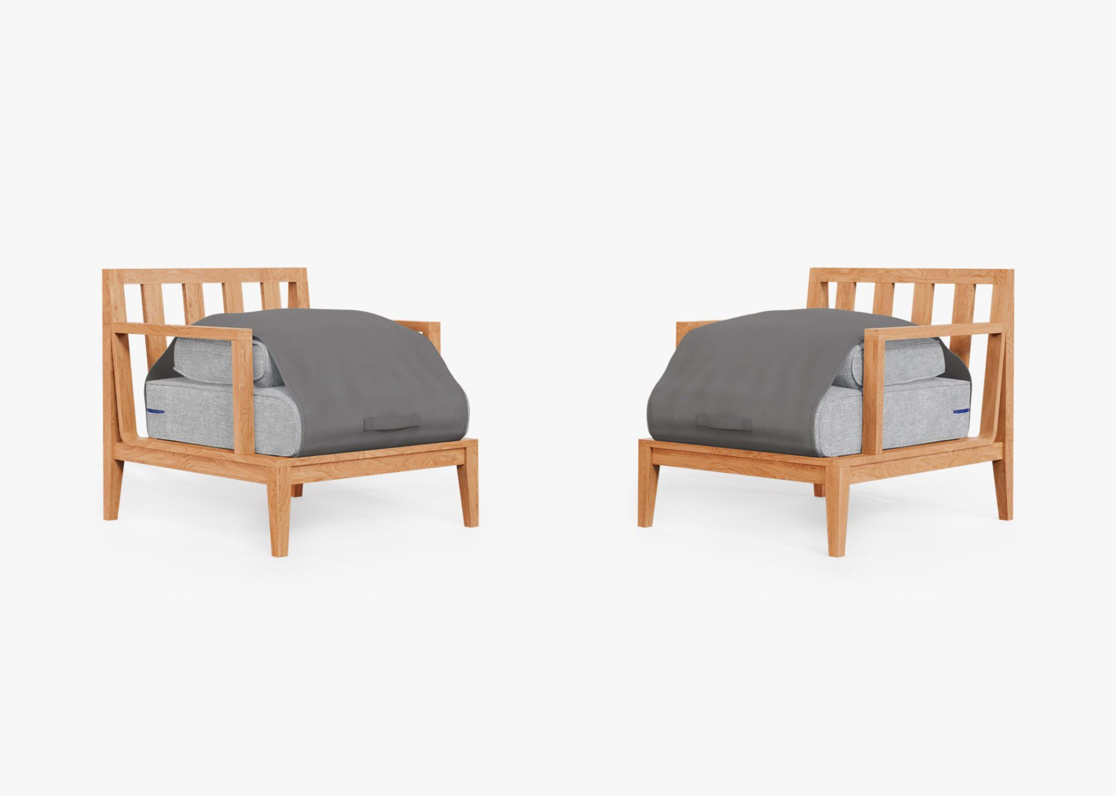 Teak Outdoor Armchair Conversation Set  Outershell