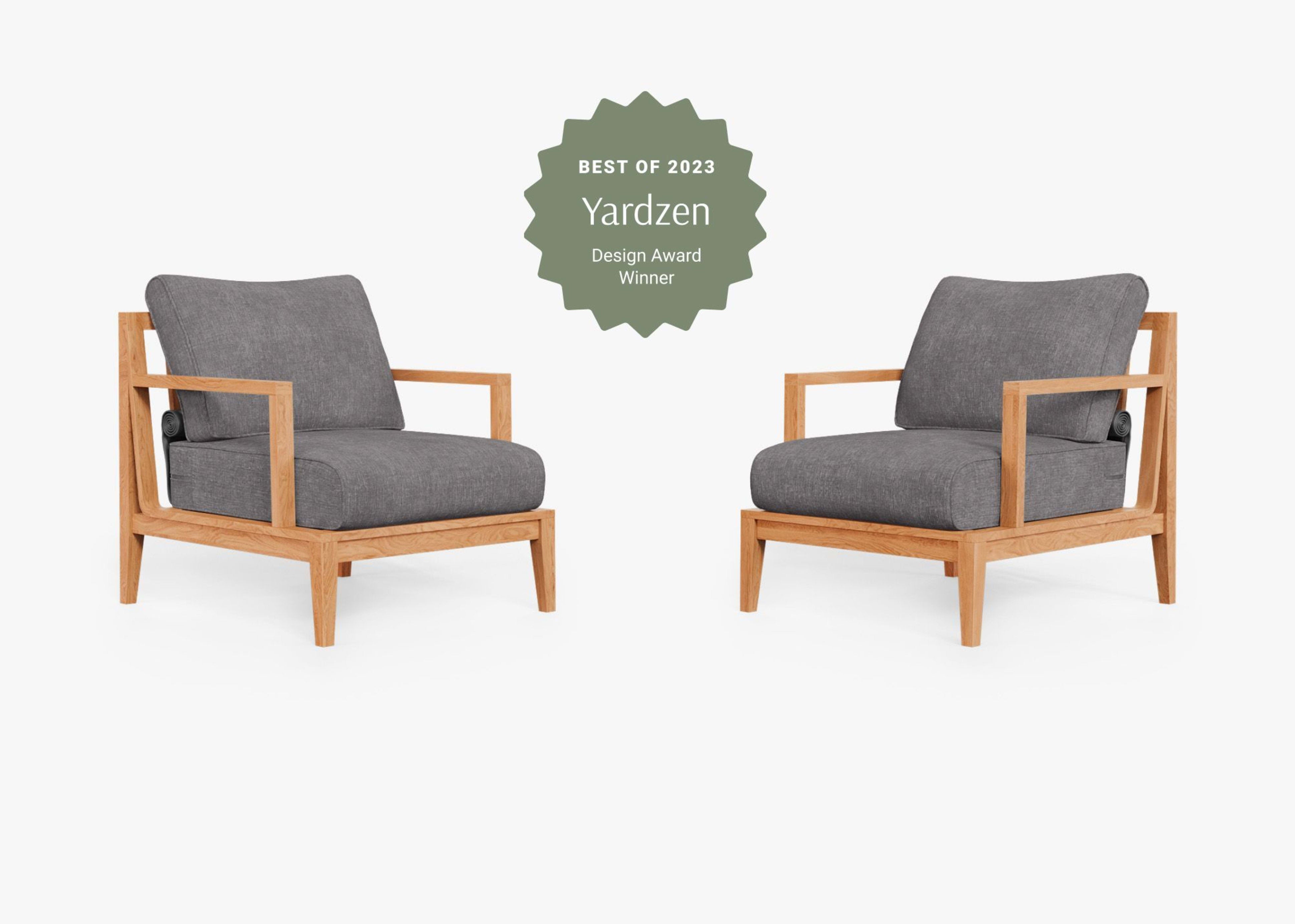 Teak Outdoor Armchair Conversation Set 