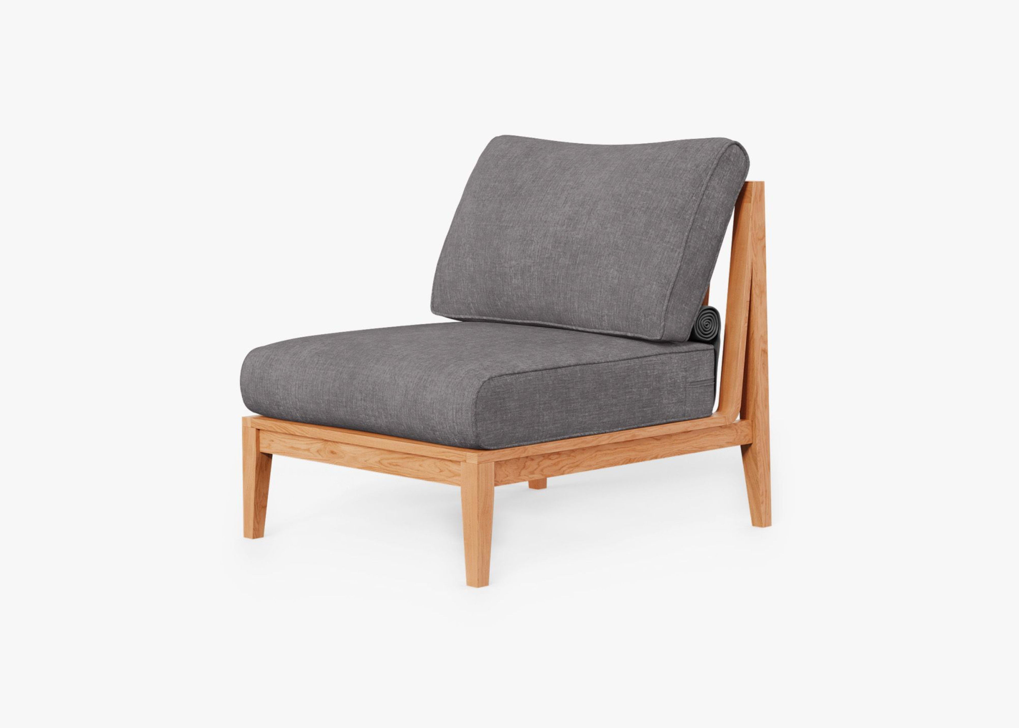 Teak Outdoor Club Armless Chair