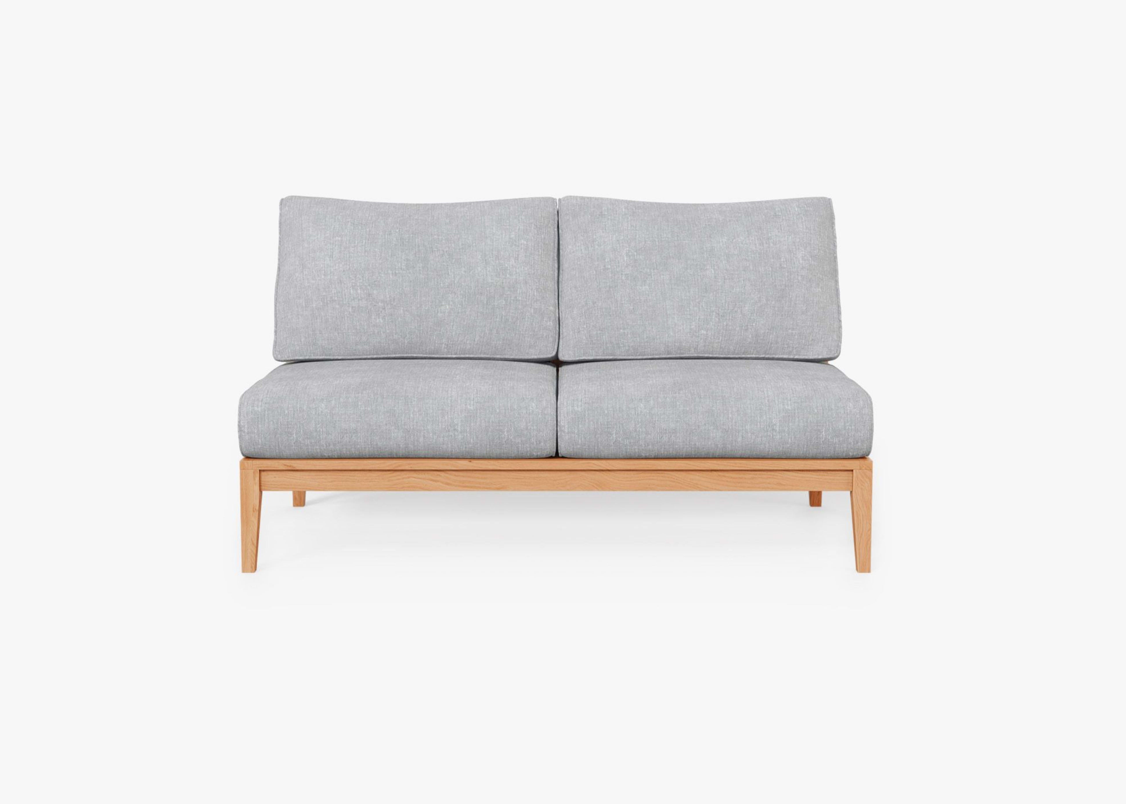 Teak Outdoor Armless Loveseat