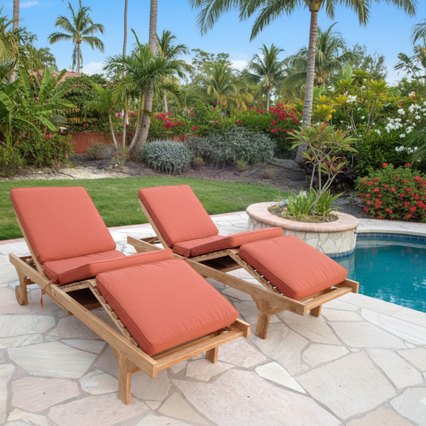 Shop Classic Teak Chaise Lounge Cushion Section