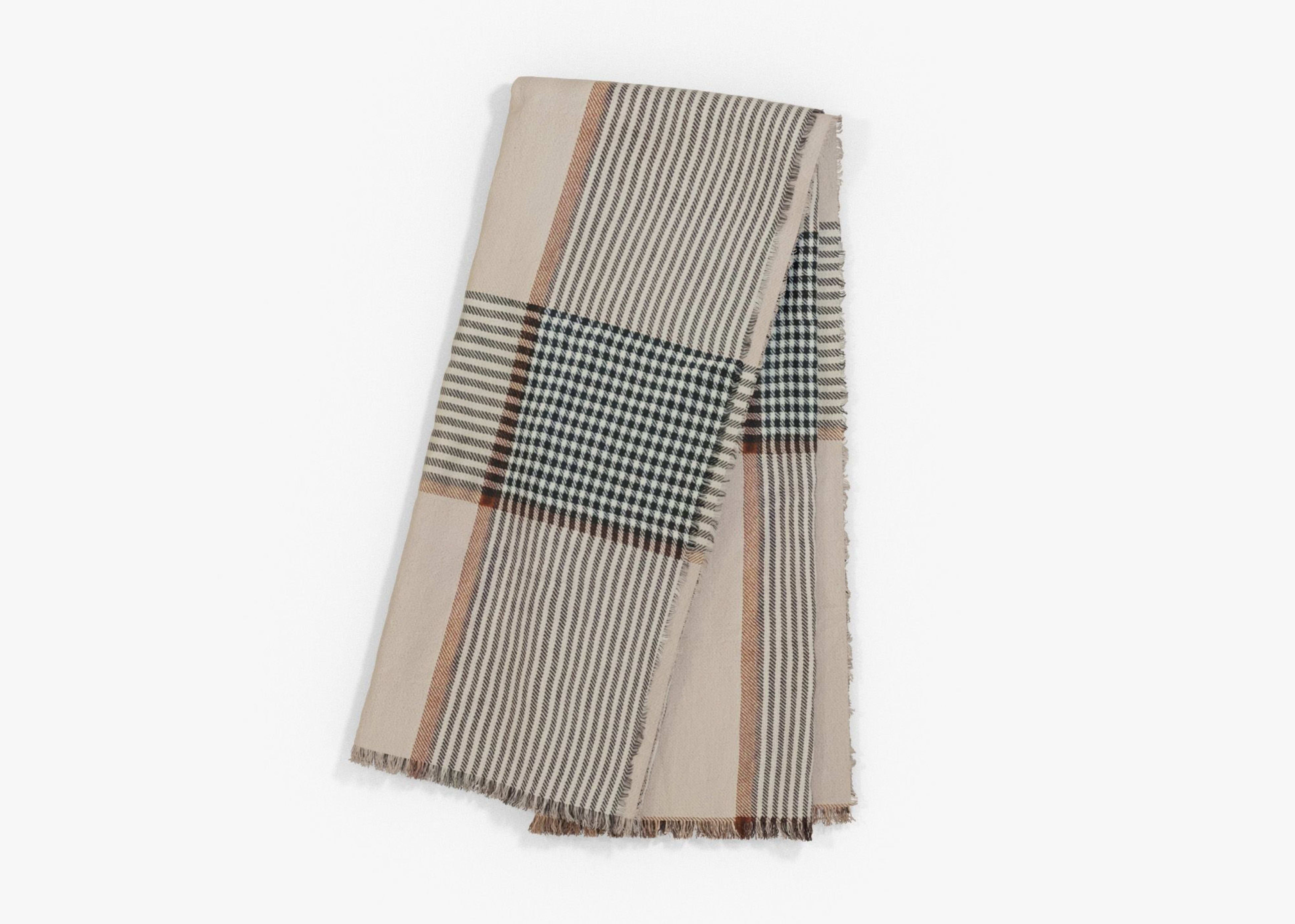 Bug Shield Outdoor Throw Blanket (Striped Plaid) By Outer