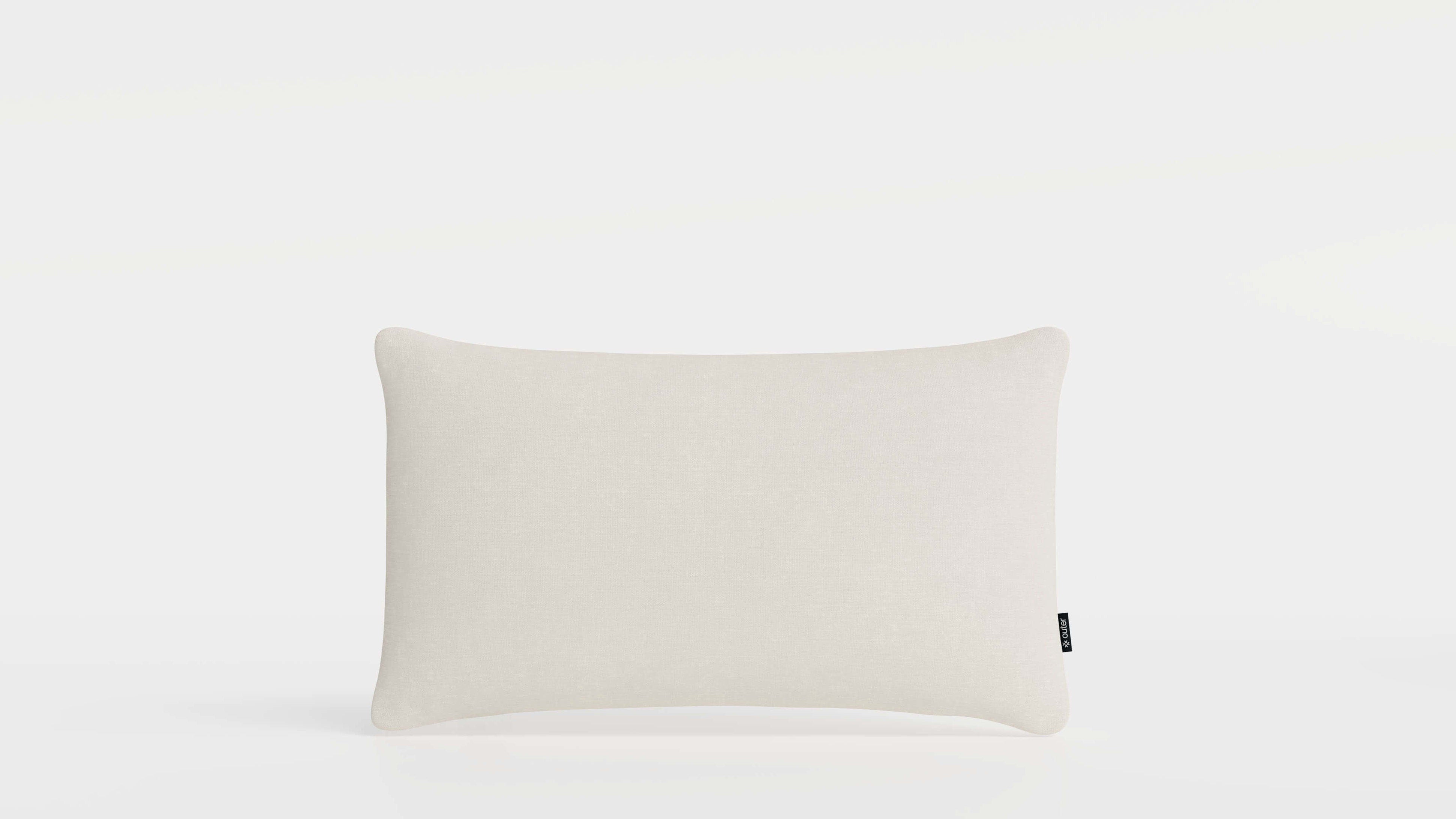 12" x 20" Palisades Cream Color OuterWeave Outdoor Throw Pillows By Outer