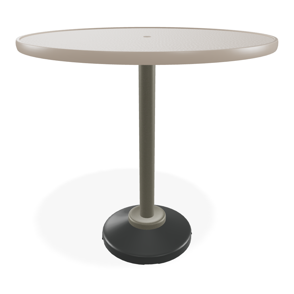 42" Round Value Hammered MGP Weighted Pedestal Base Tables