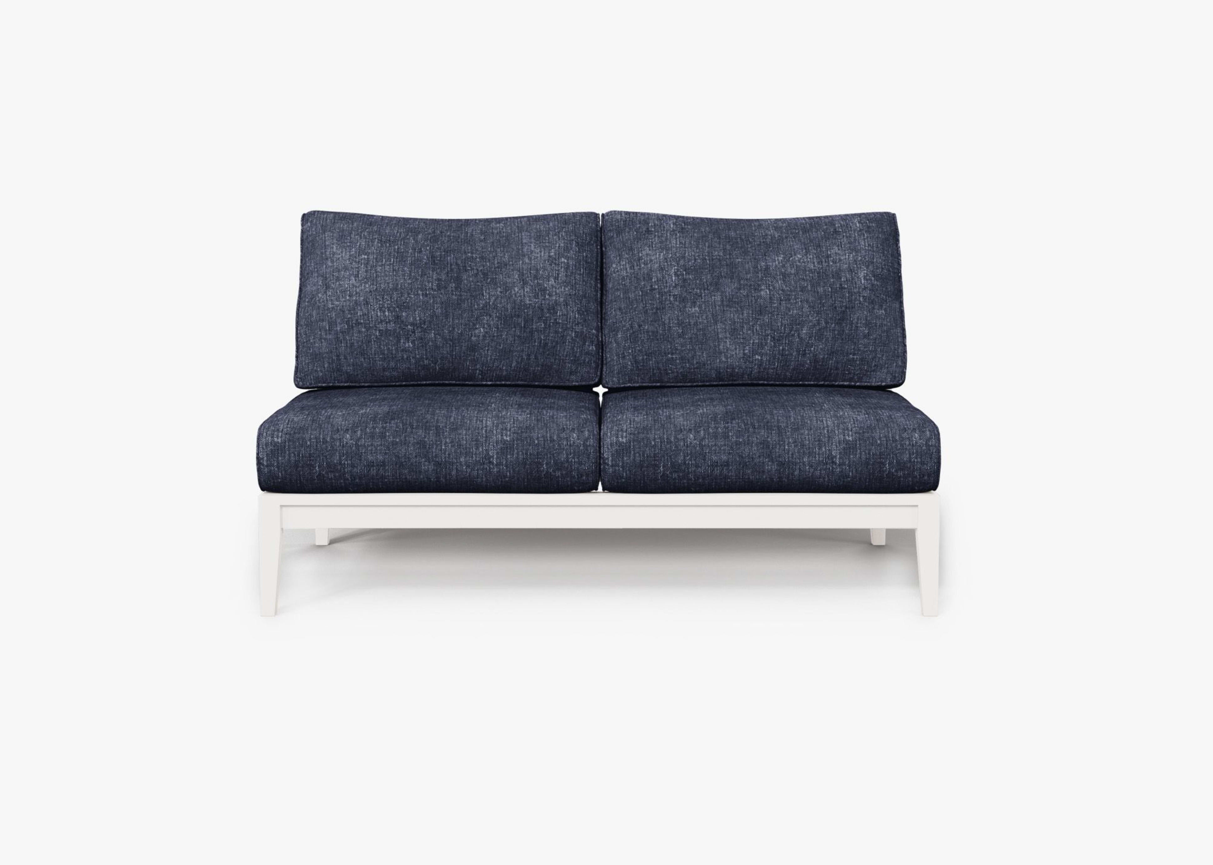 Aluminum Outdoor Armless Loveseat