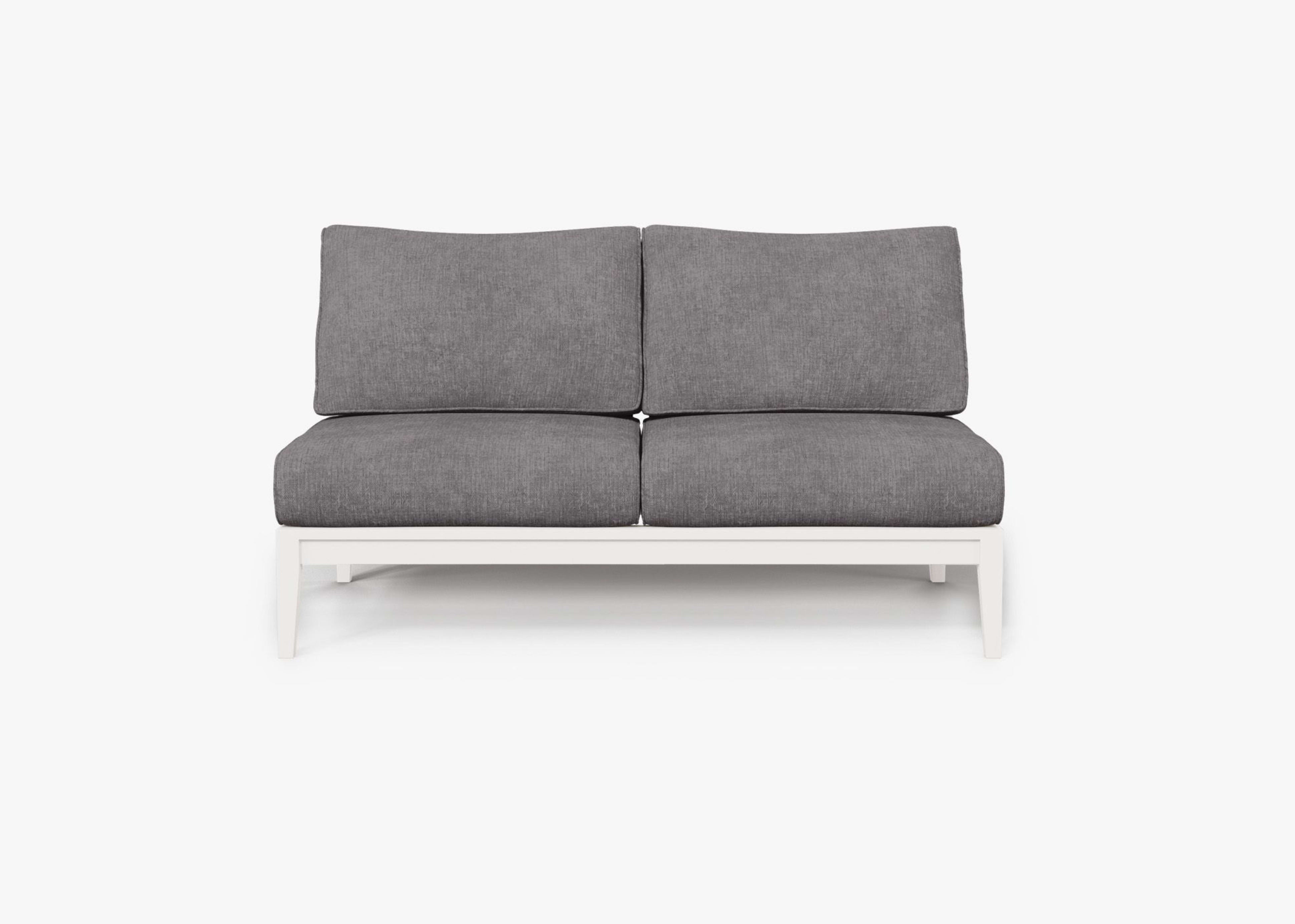 Aluminum Outdoor Armless Loveseat