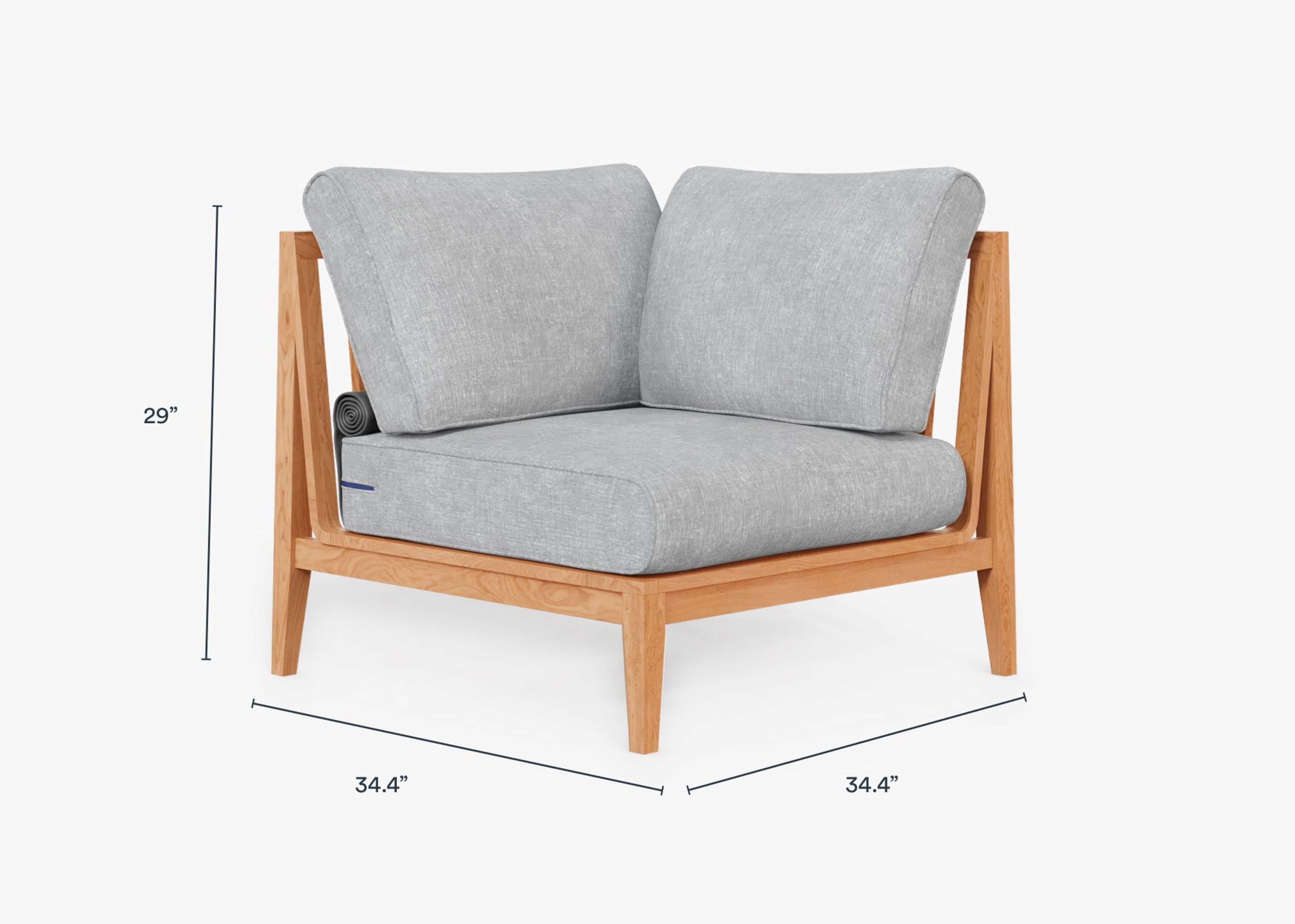Teak Outdoor Corner Chair Dimensions