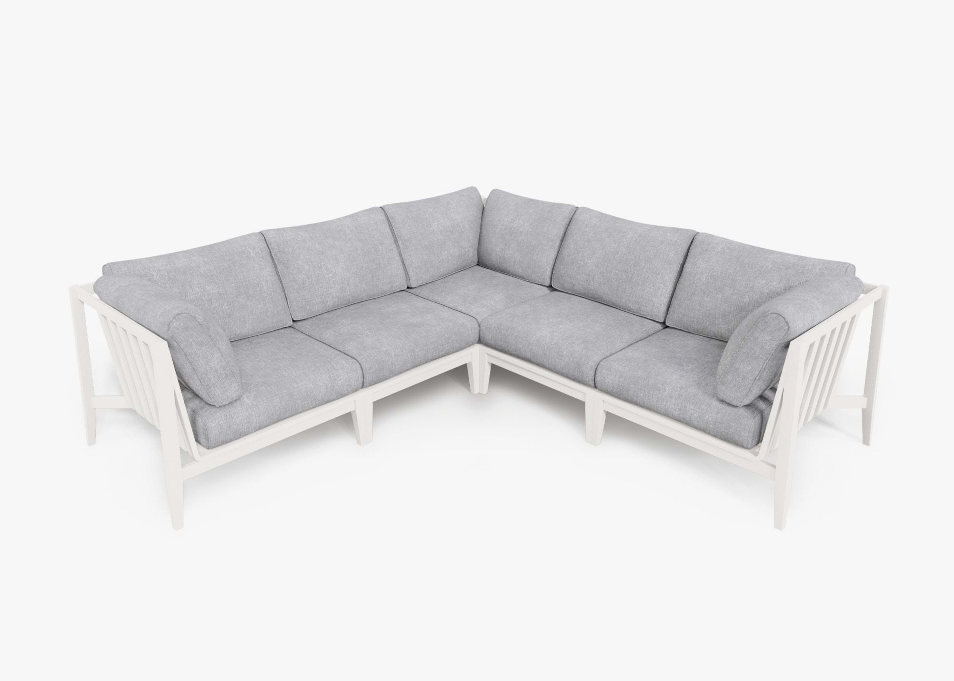 Aluminum Outdoor Corner Sectional - 5 Seat