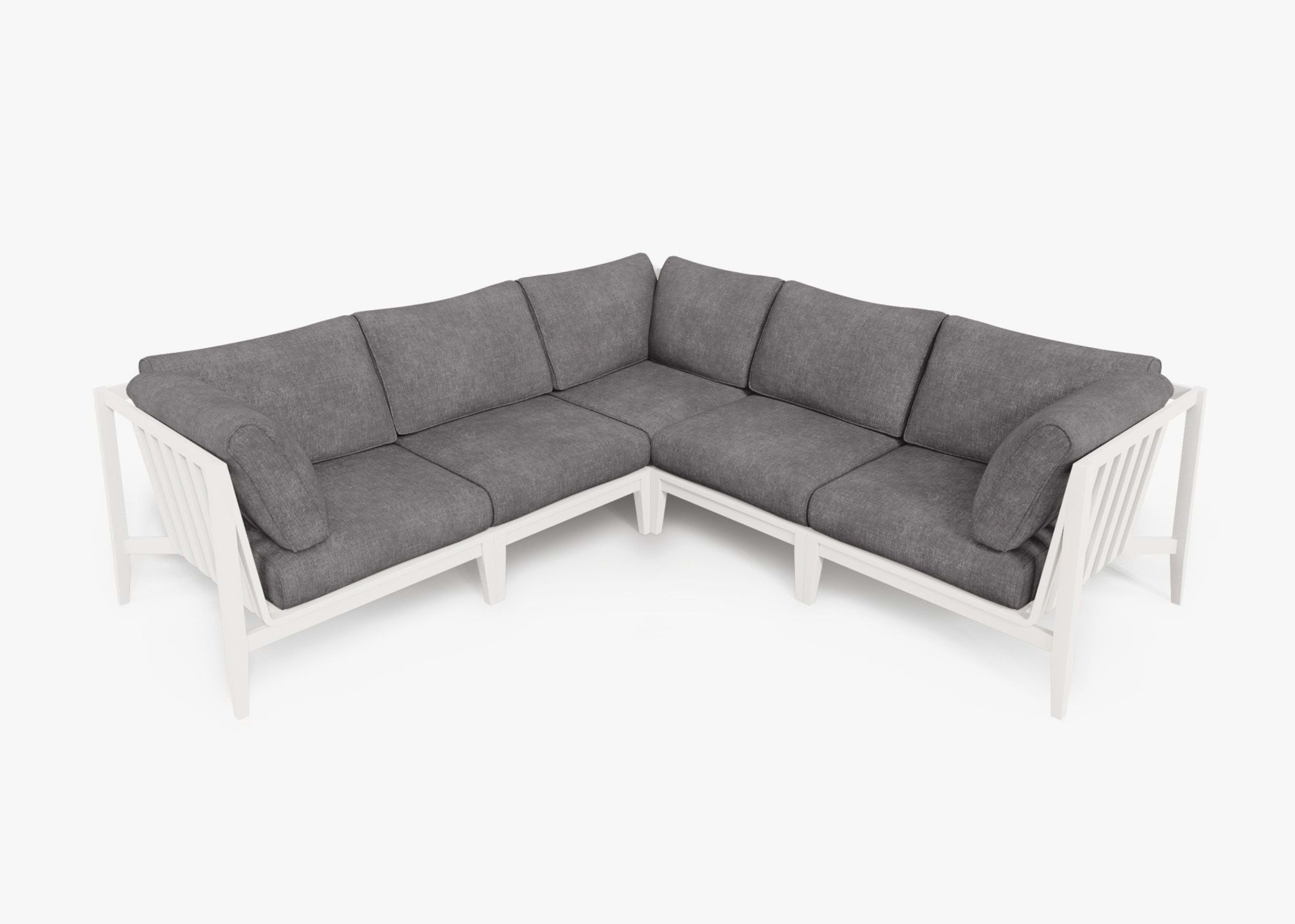 Aluminum Outdoor Corner Sectional - 5 Seat