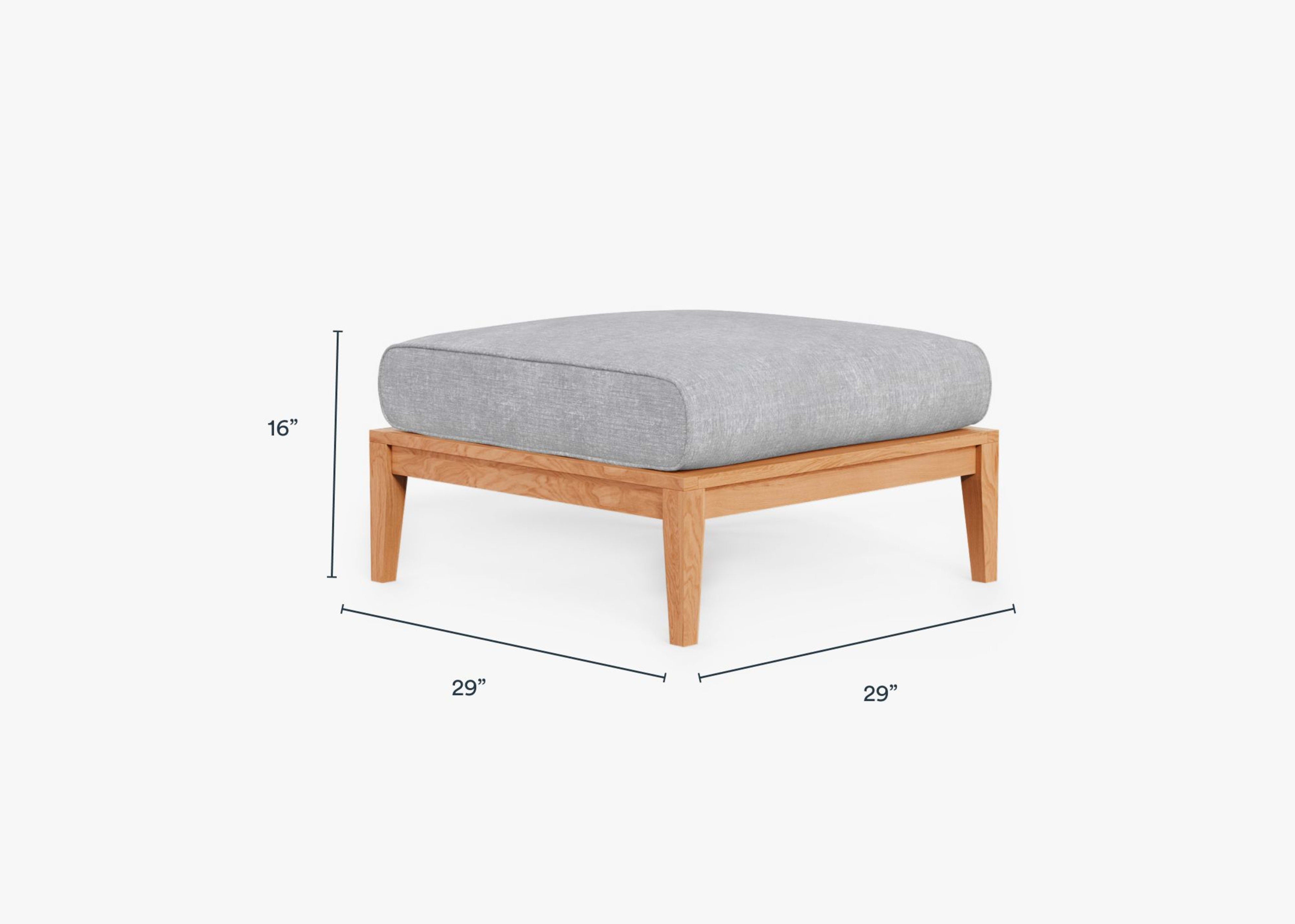 Teak Outdoor Ottoman by Outer