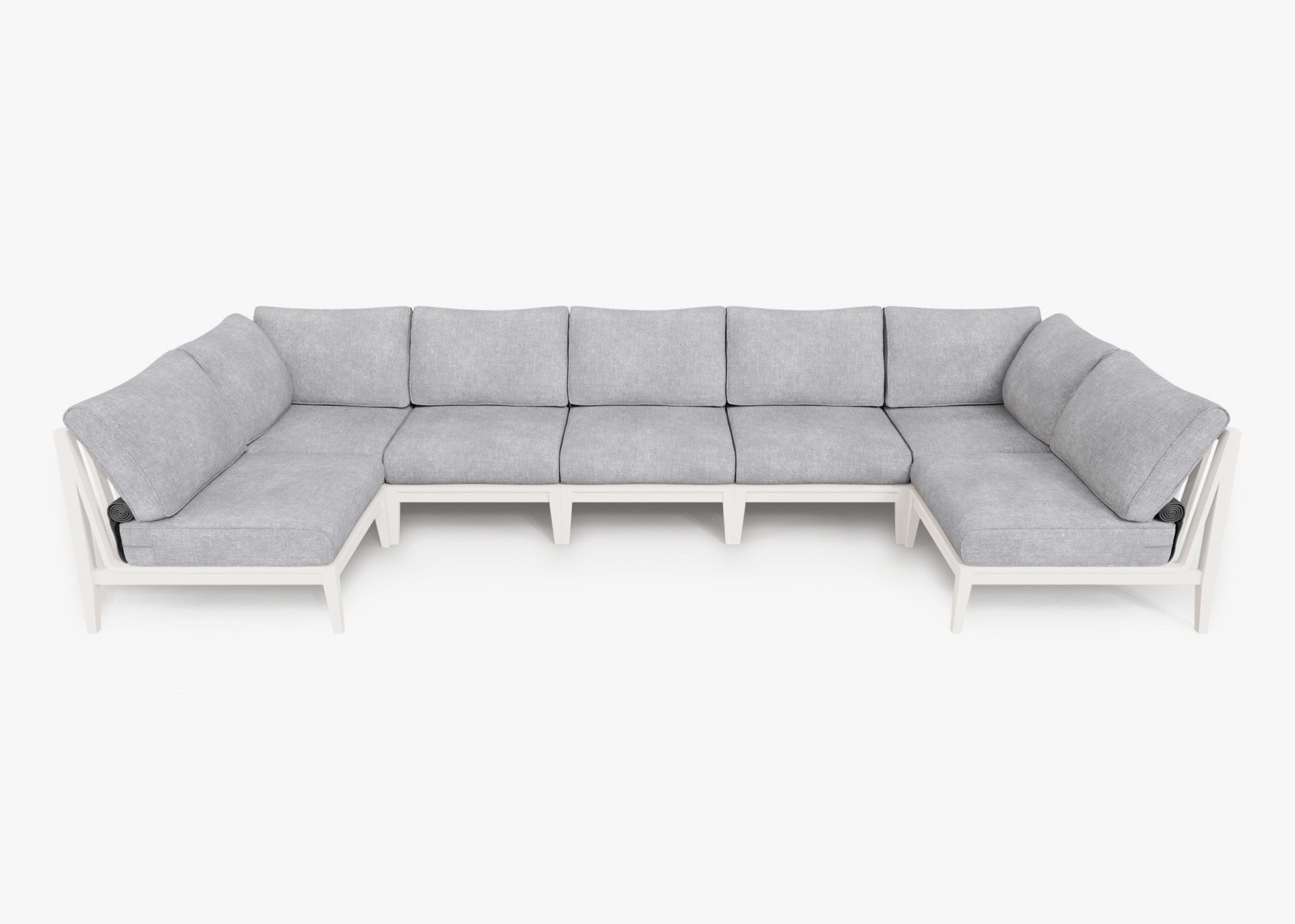 Aluminum Outdoor U Sectional - 7 Seat 