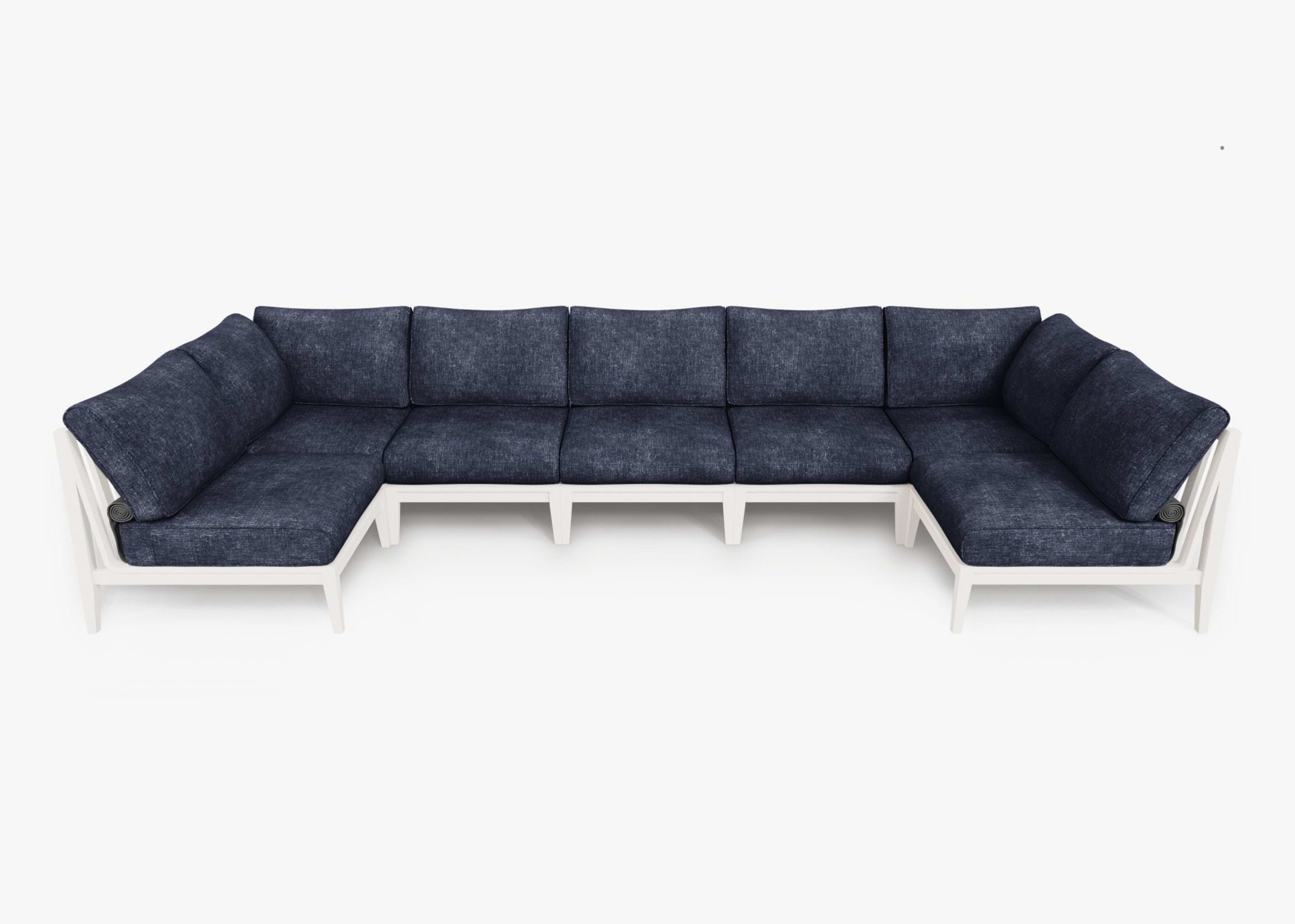 Aluminum Outdoor U Sectional - 7 Seat 