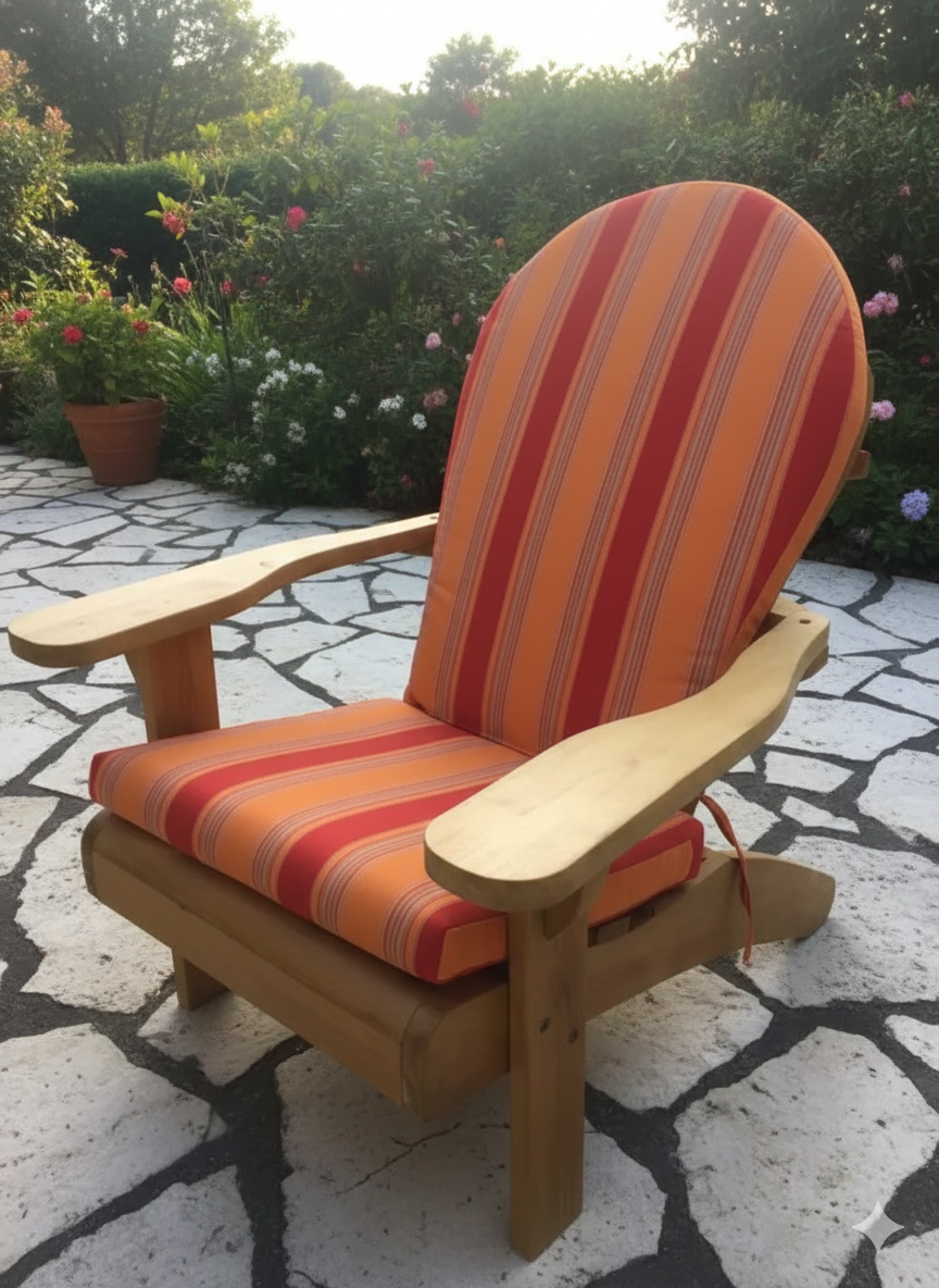 Classic Teak Adirondack Chair Cushion