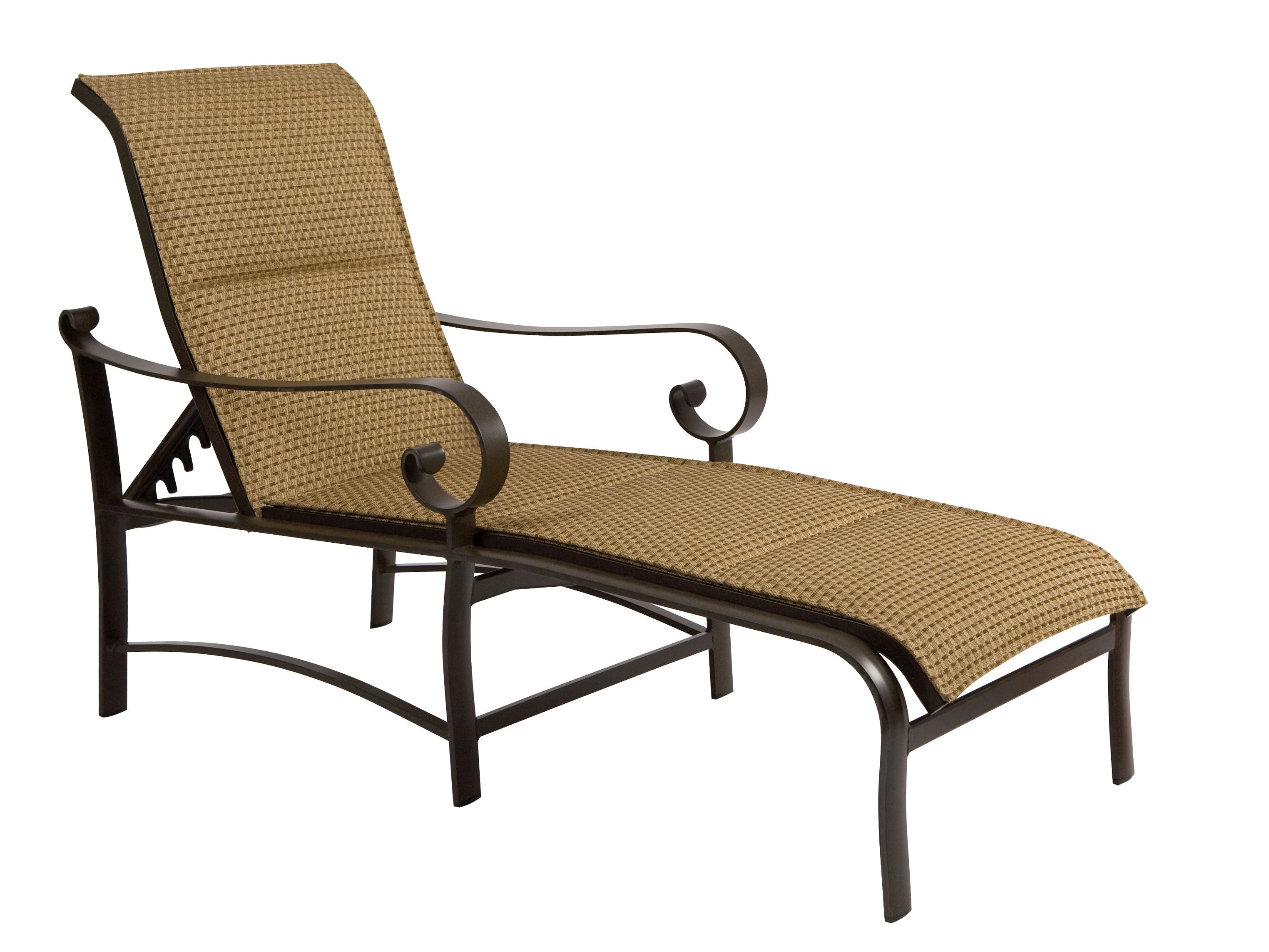 Belden Padded Sling Adjustable Chaise Lounge By Woodard