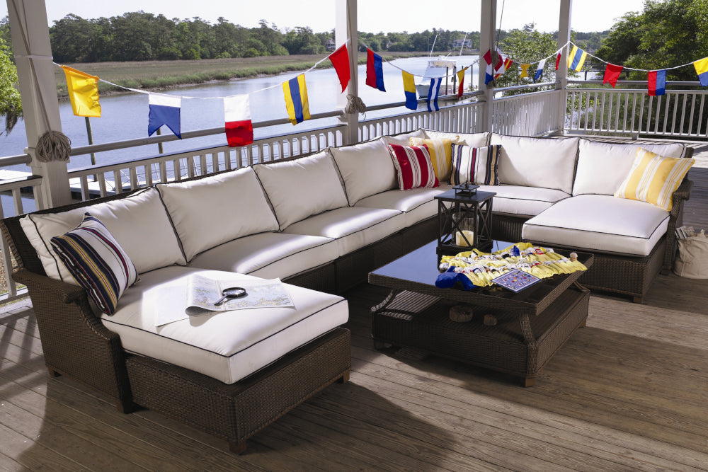 Hamptons Left Arm Chaise Replacement Cushion by Lloyd Flanders