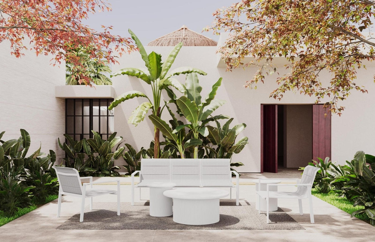 Amalfi 3 Seat Sofa - White by Azurro Living