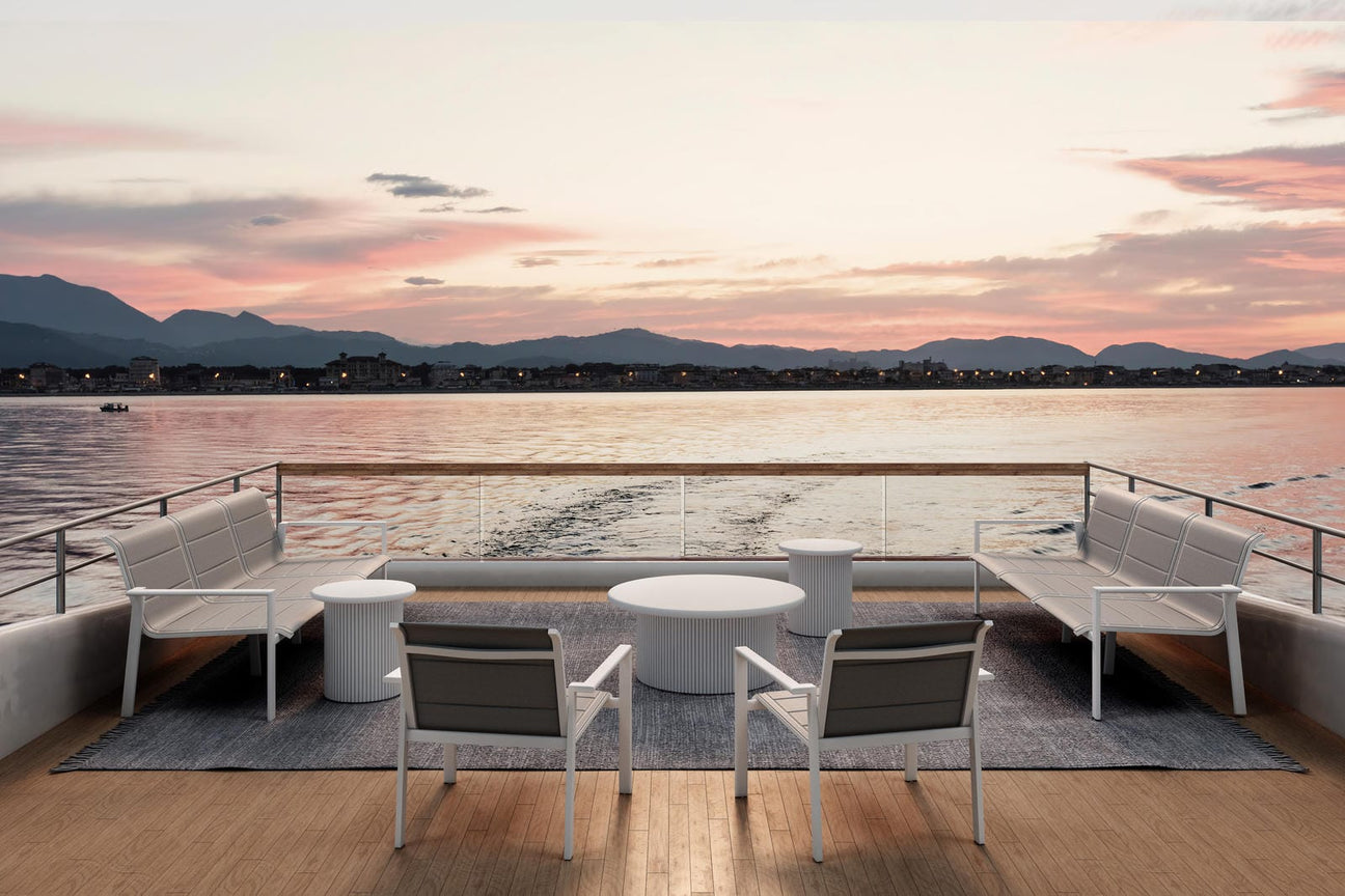 Amalfi Club Chair - White by Azurro Living
