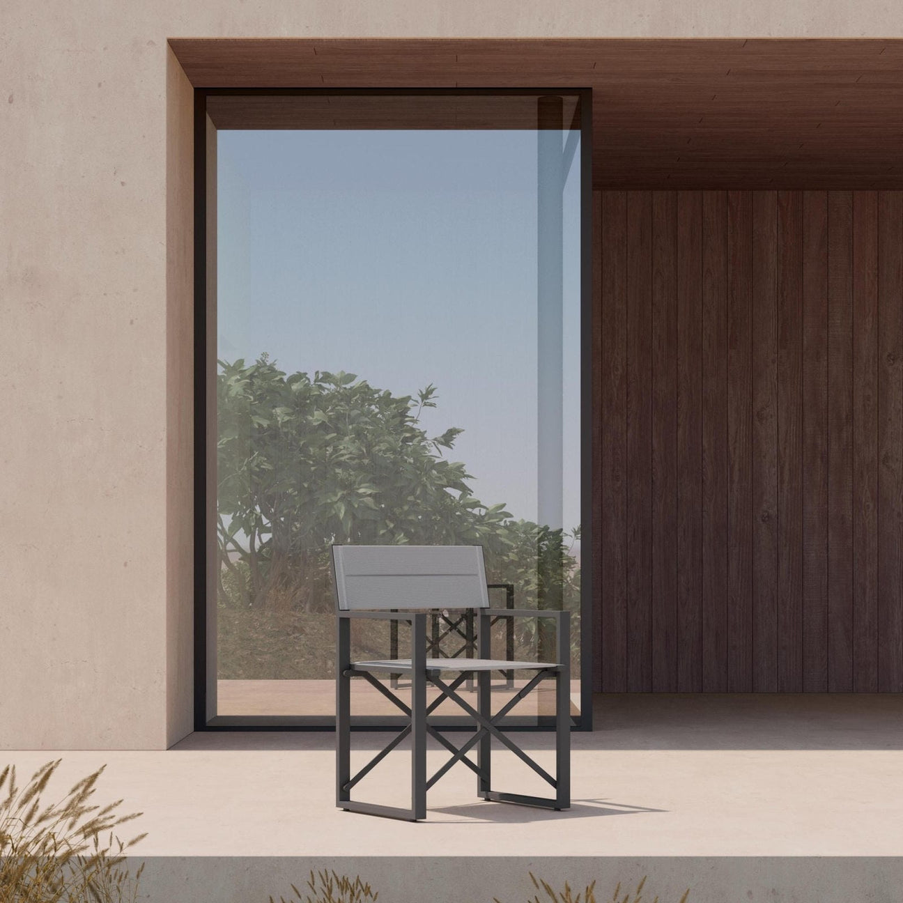 Amalfi Directors Chair - Charcoal by Azurro Living