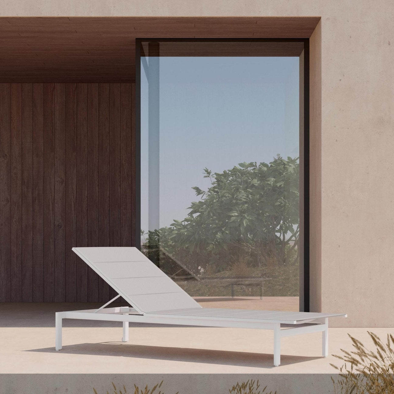 Amalfi Chaise Lounge - White by Azurro Living