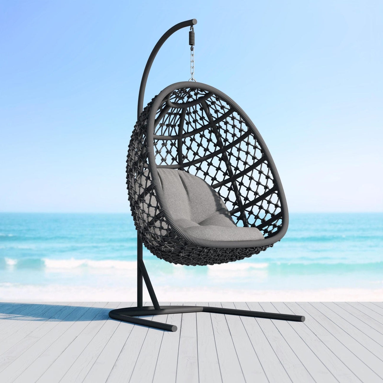 Amelia Hanging Chair - Ash by Azurro Living