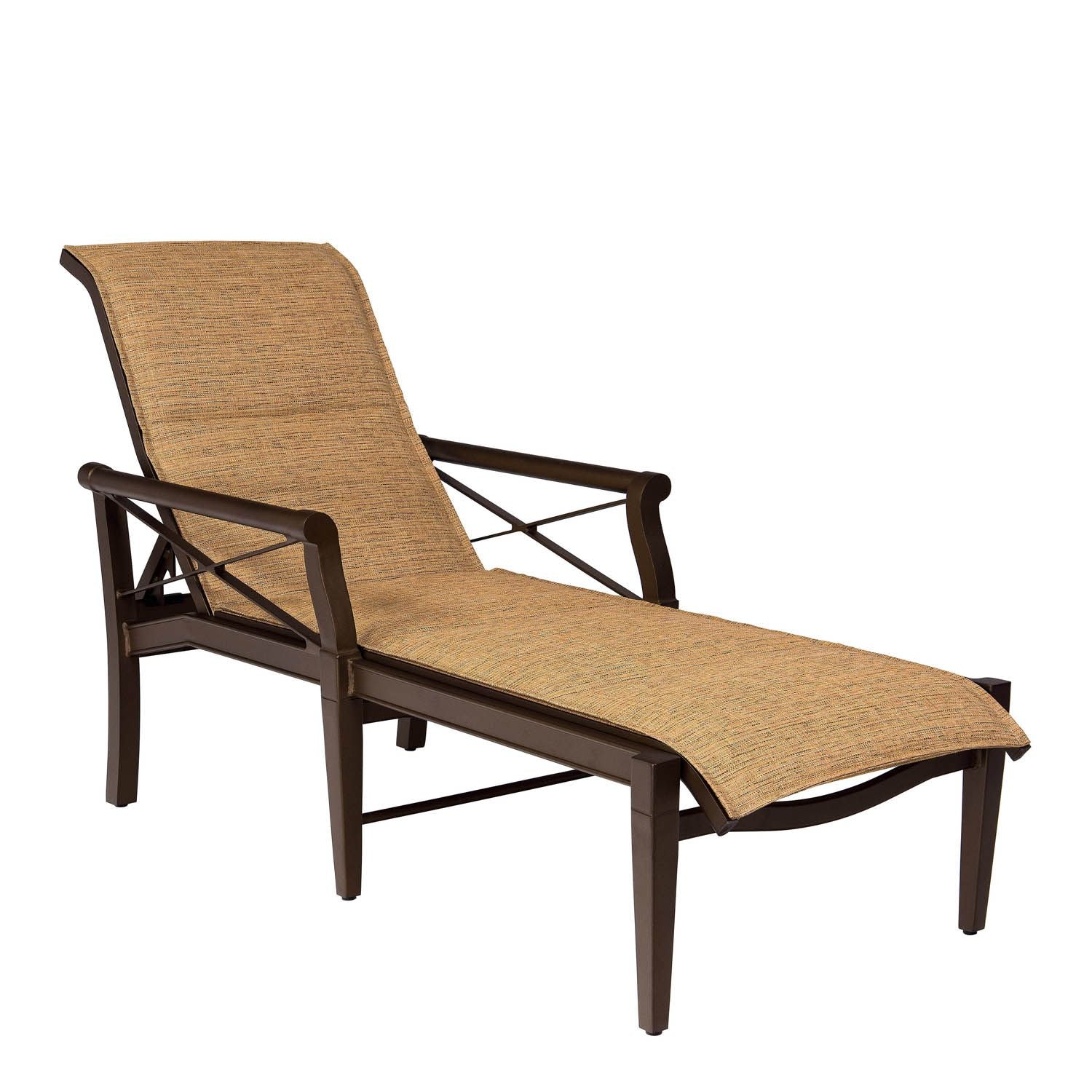 Andover padded Sling adjustable chaise lounge by Woodard