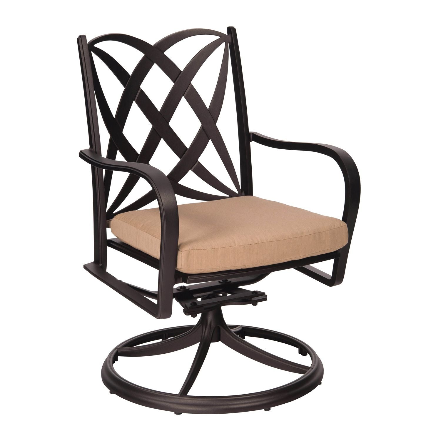 Apollo Swivel Rocking Dining Arm Chair By Woodard