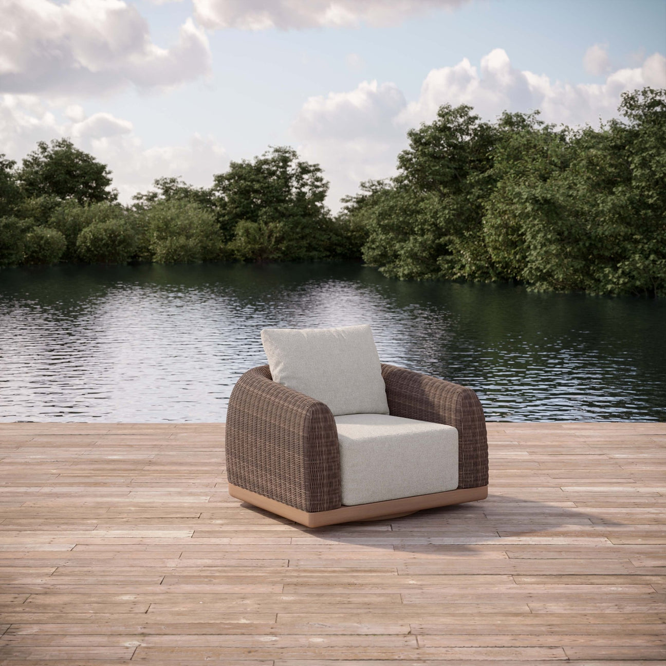 Aspen Swivel Club Chair by Azurro Living