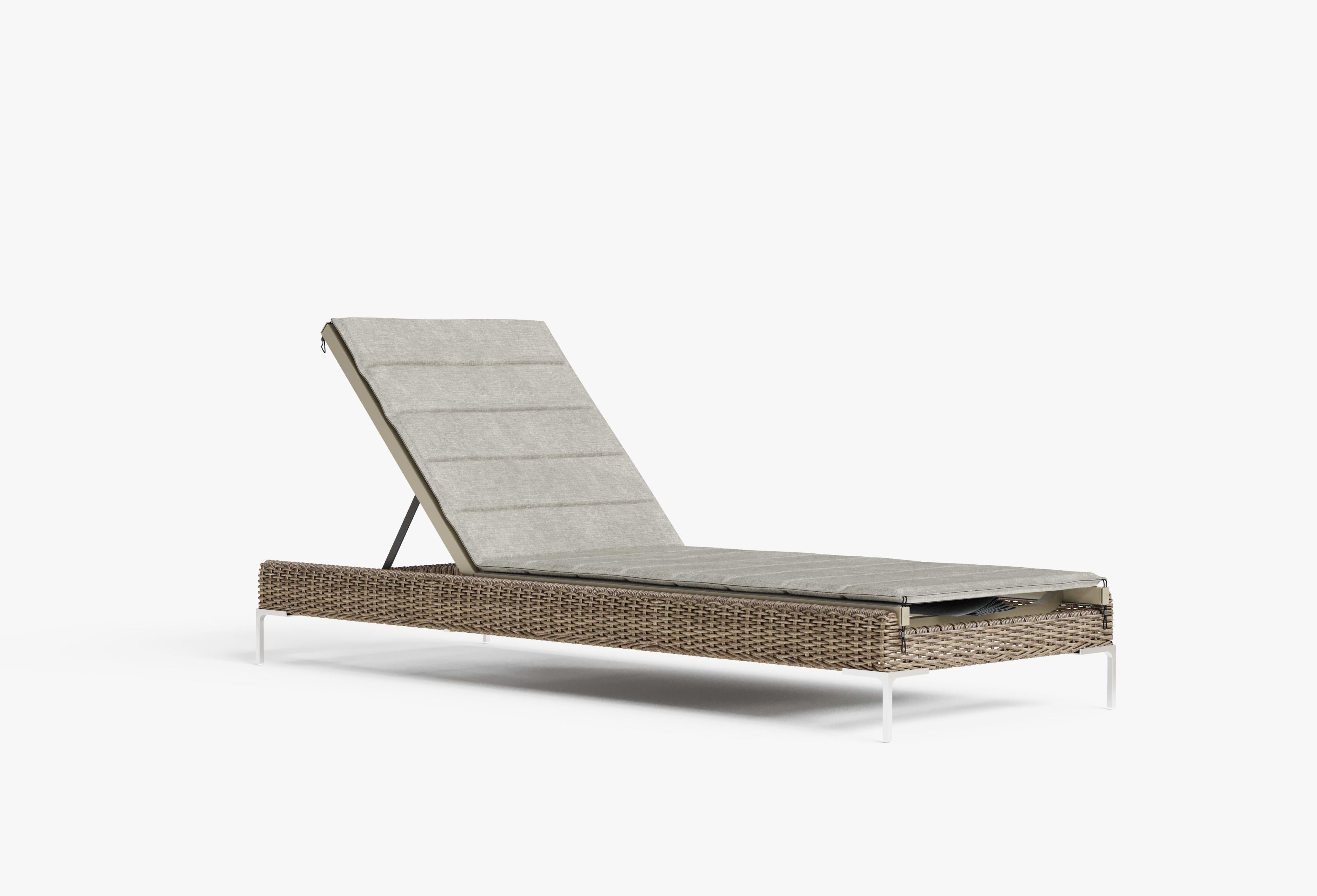 Wicker Chaise Lounge By Outer