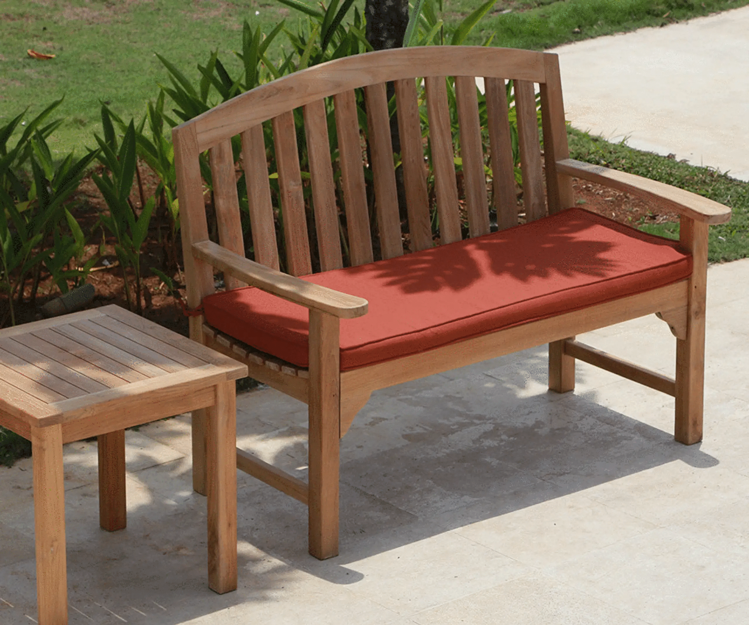 Teak sales bench cushions