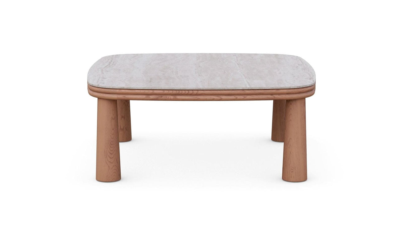 Biscayne Travertine Top Coffee Table by Azurro Living