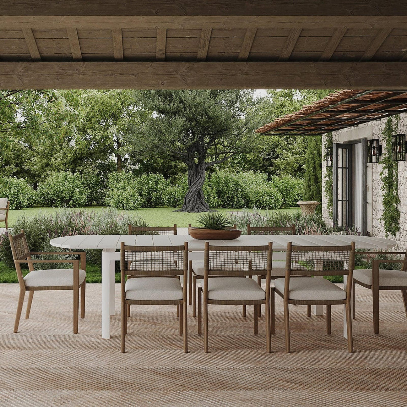 Bozeman Stackable Armless Dining Chair (QTY 4) by Azurro Living