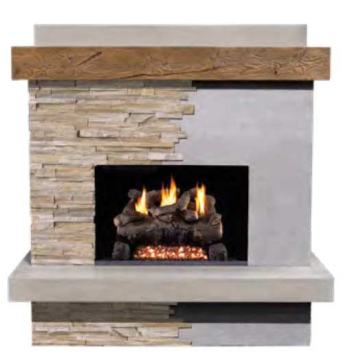 Brooklyn Smooth Outdoor Gas Fireplace by American Fyre Designs