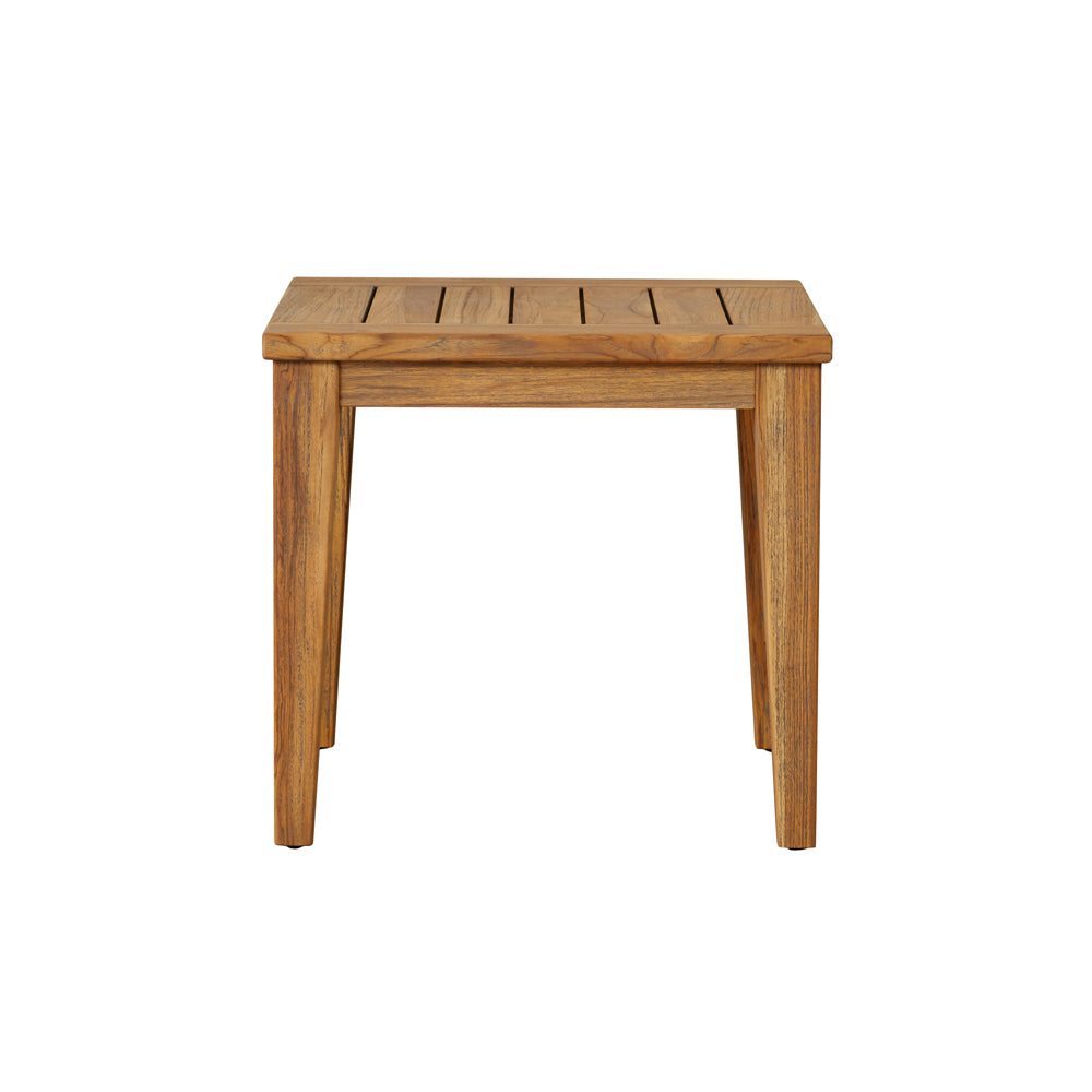 Teak 24” Square Tapered Leg End Table by Lloyd Flanders