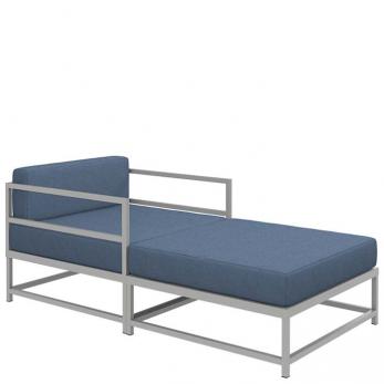 Cabana Club Cushion Arm Chair (17" Seat Height) by Tropitone with ottoman