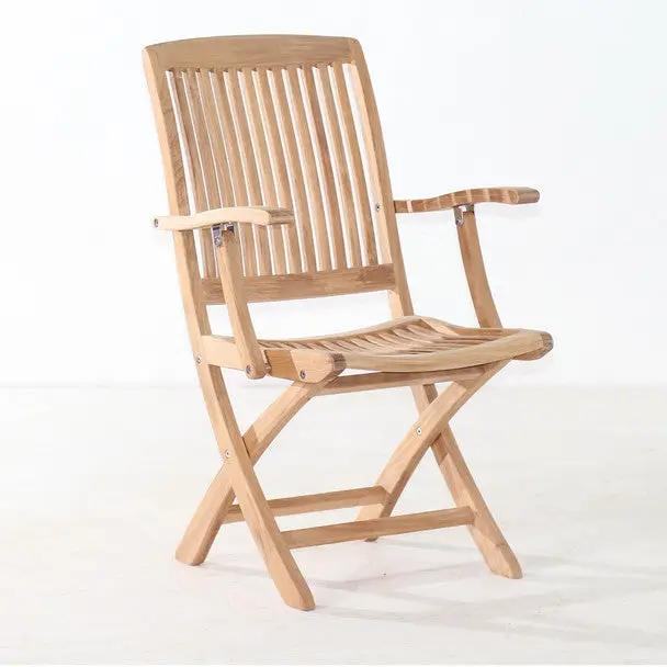 Cambria Folding Teak Arm Chair