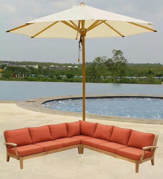 Classic Teak Sectional Sofa Set - Thumbnail 4