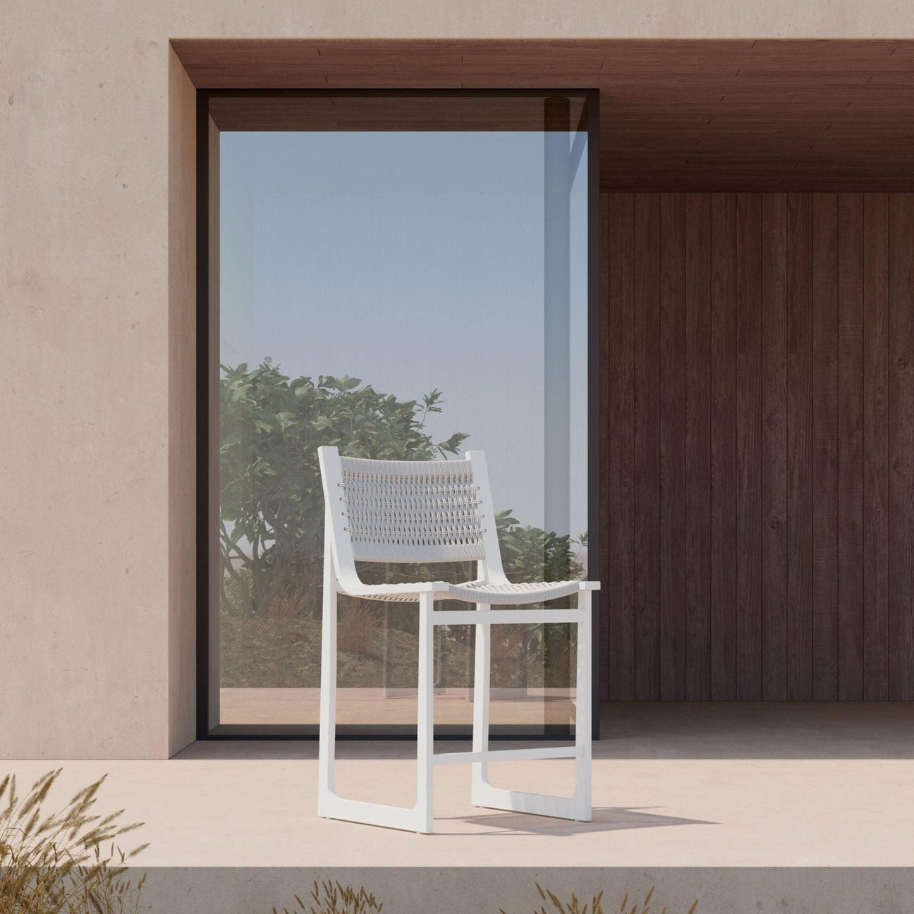 Cozumel Bar Stool - White by Azurro Living