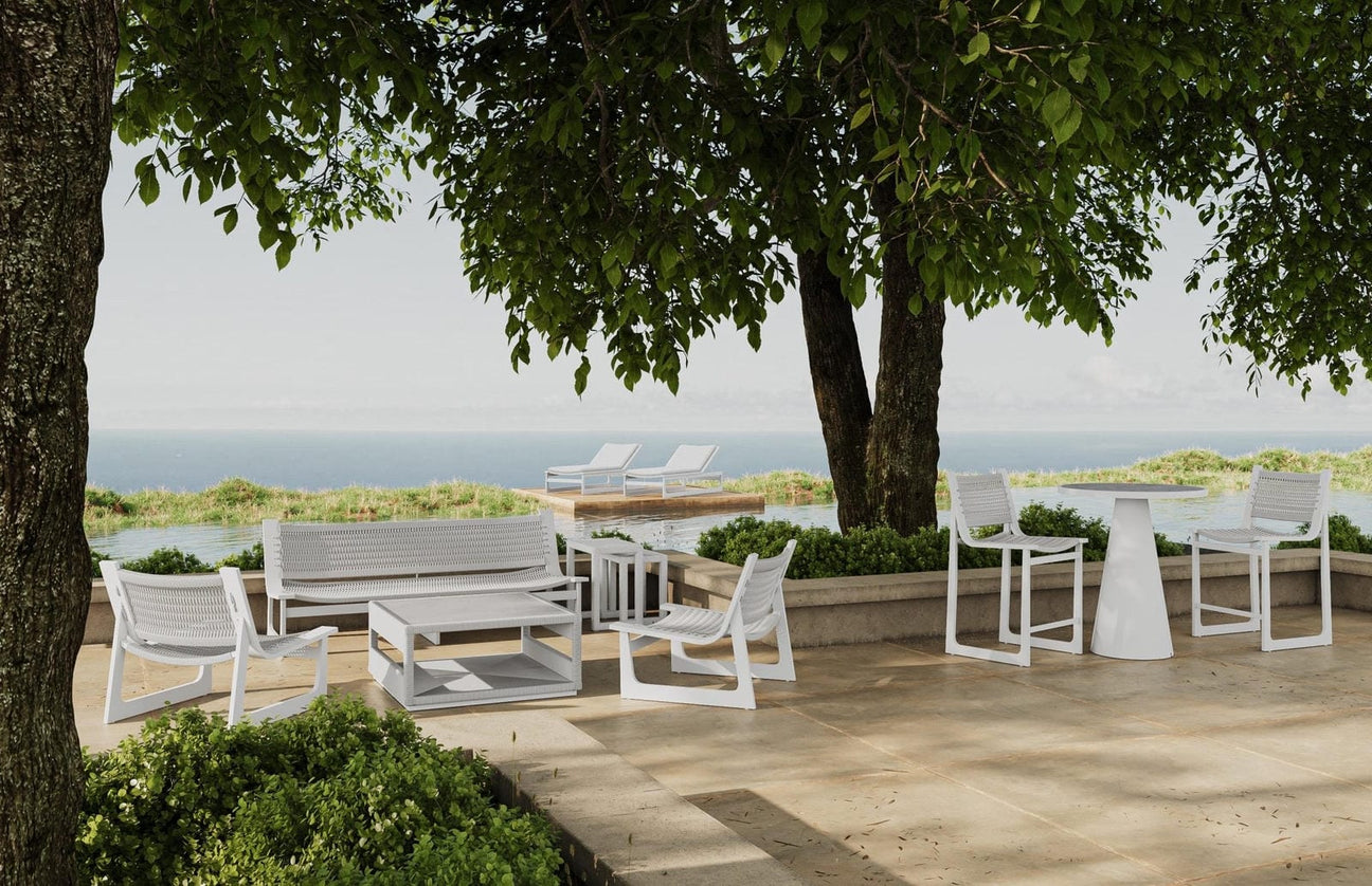 Cozumel Bar Stool - White by Azurro Living