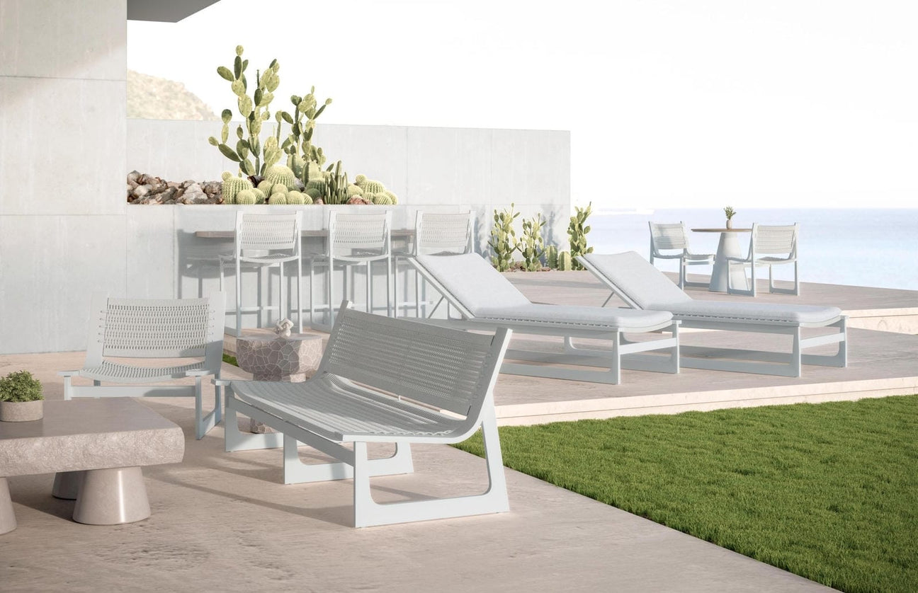 Cozumel Chaise Lounge - White by Azurro Living