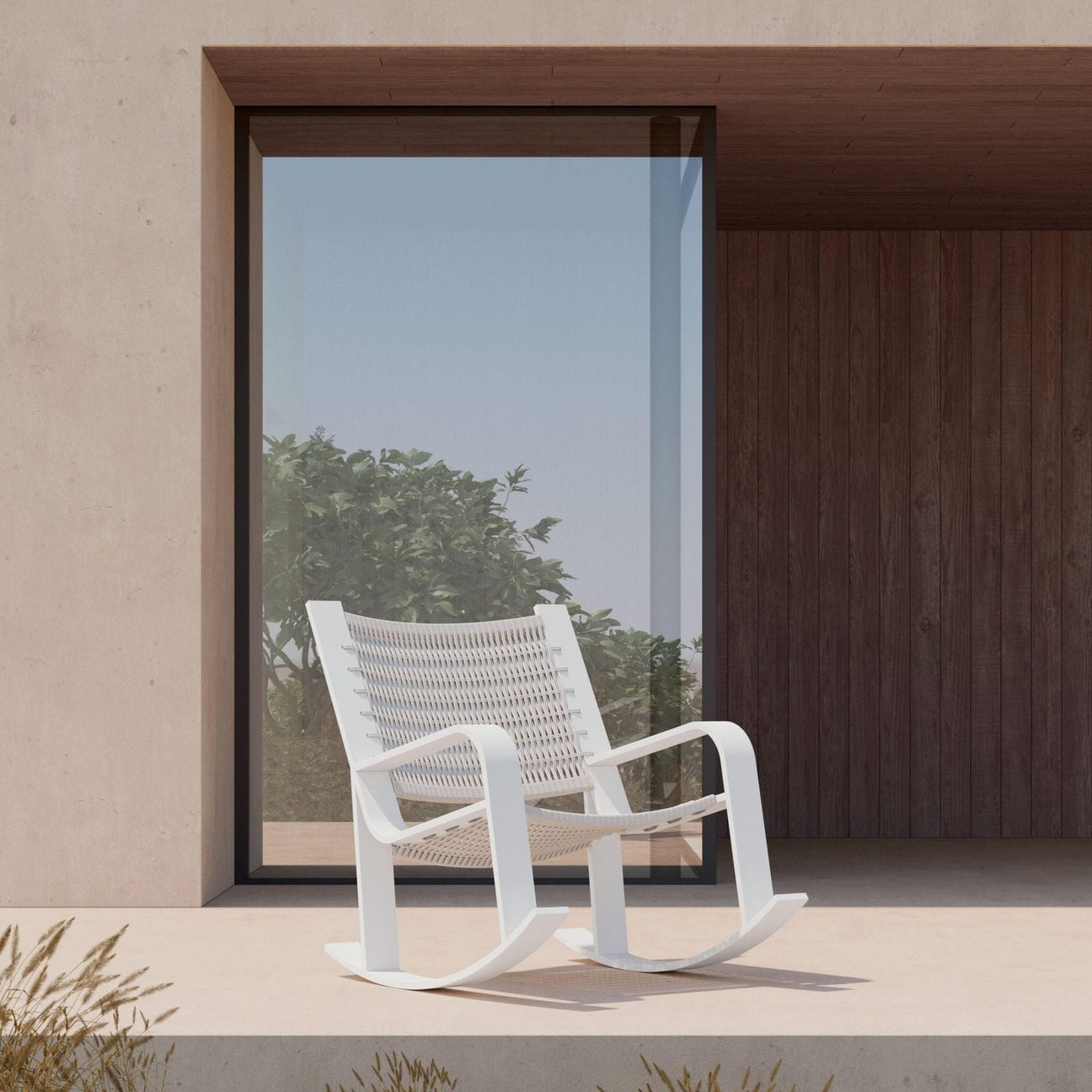 Cozumel Rocking Chair - White by Azurro Living