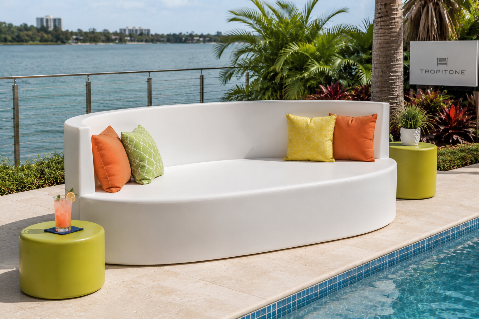Curve Half Circle 1/2 Back Party Lounger by Tropitone