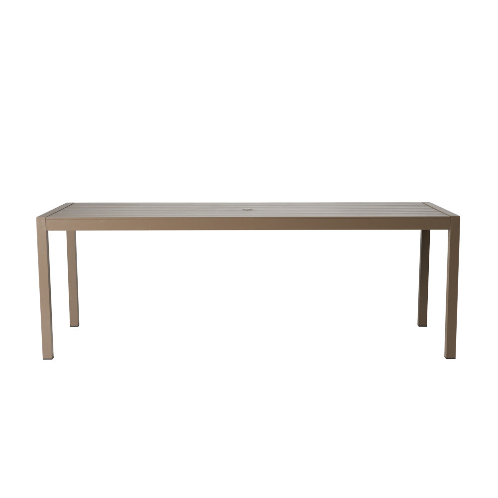 Milan 87" Rectangular Umbrella Dining Table by Lloyd Flanders