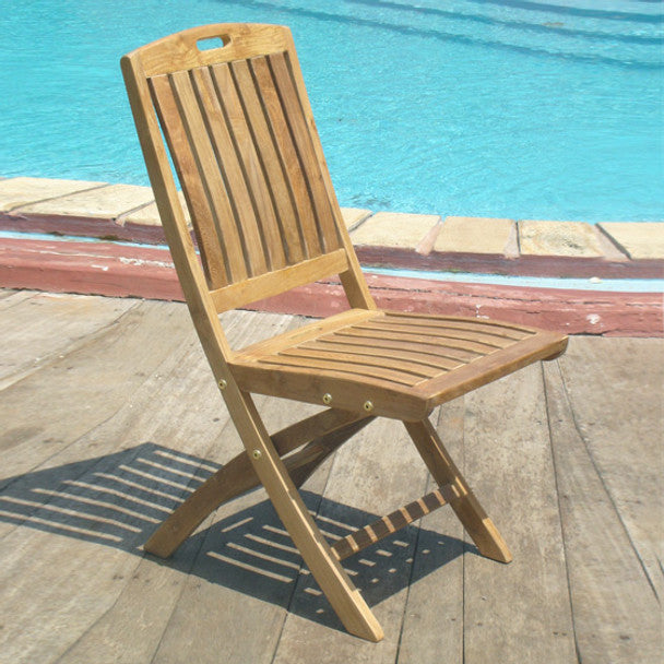 Stinson Folding Teak Side Chair