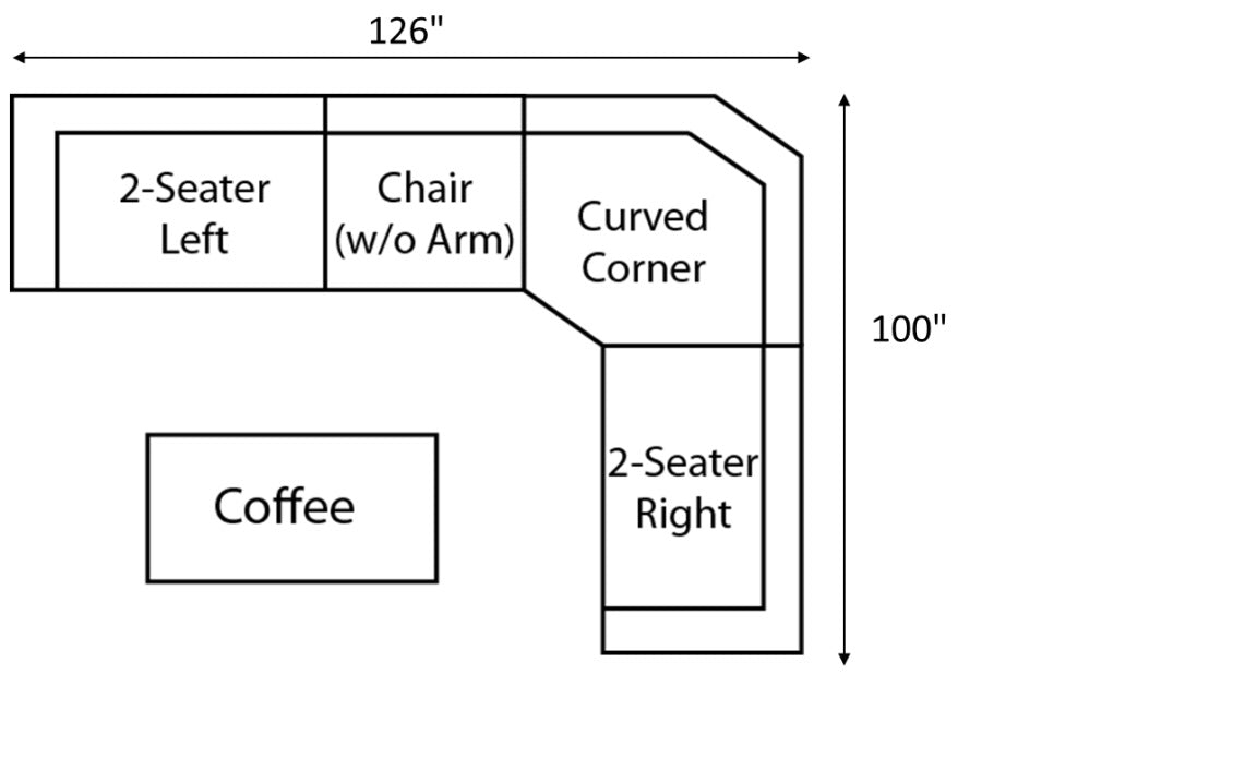 St. Martin Curved Sectional Set by Ratana