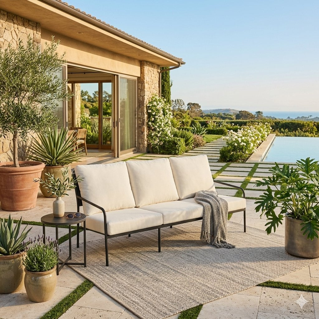 Kahana Solid Back Cushion Sofa by Tropitone