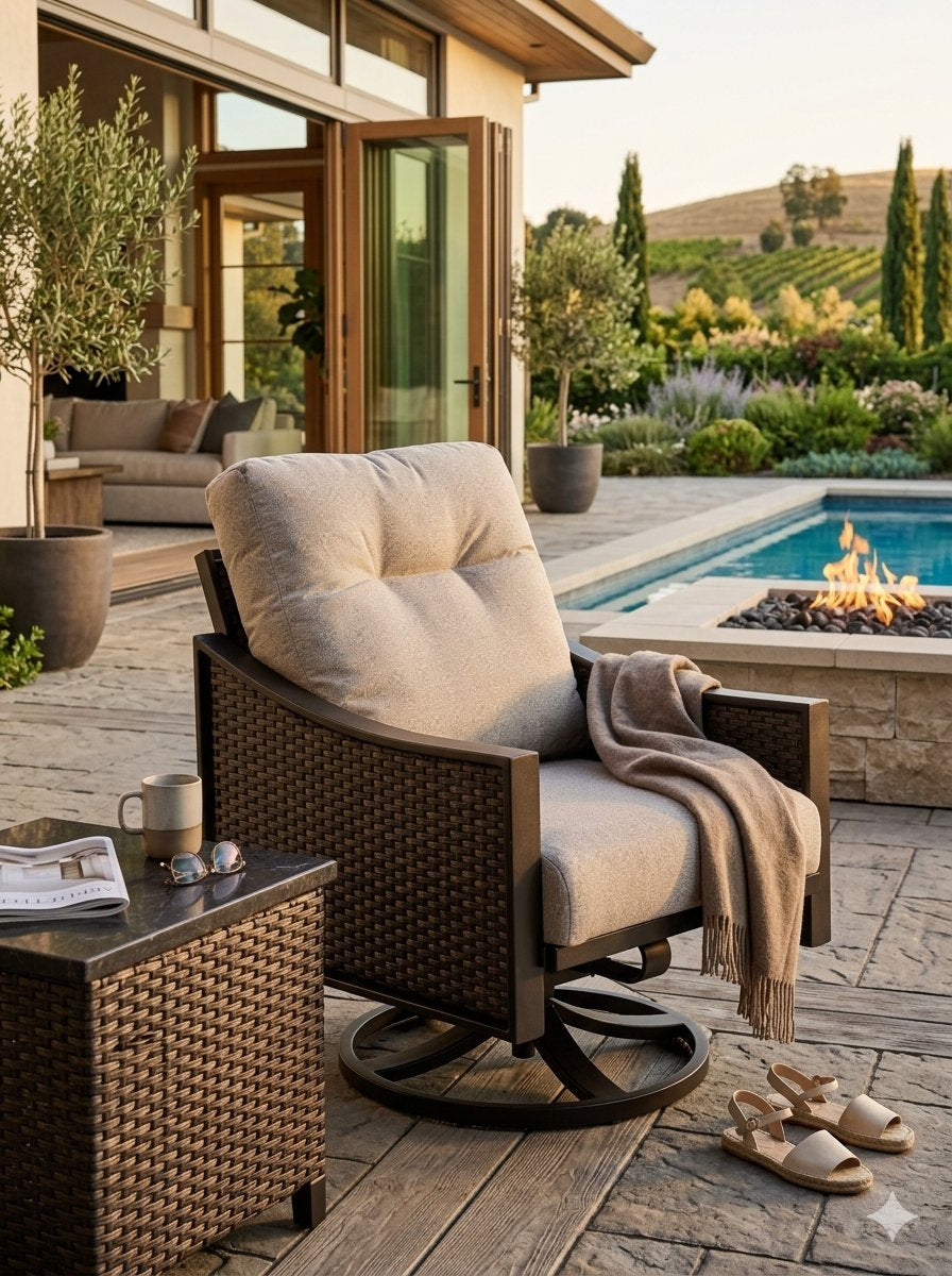 Kenzo Woven Swivel Action Lounger by Tropitone