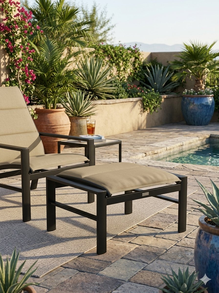 Kenzo Padded Sling Ottoman by Tropitone