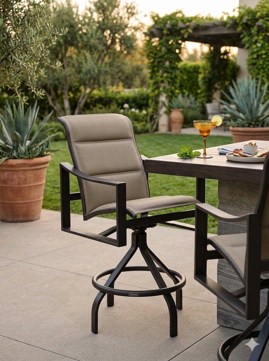 Kenzo Padded Sling 30" Swivel Bar Stool by Tropitone