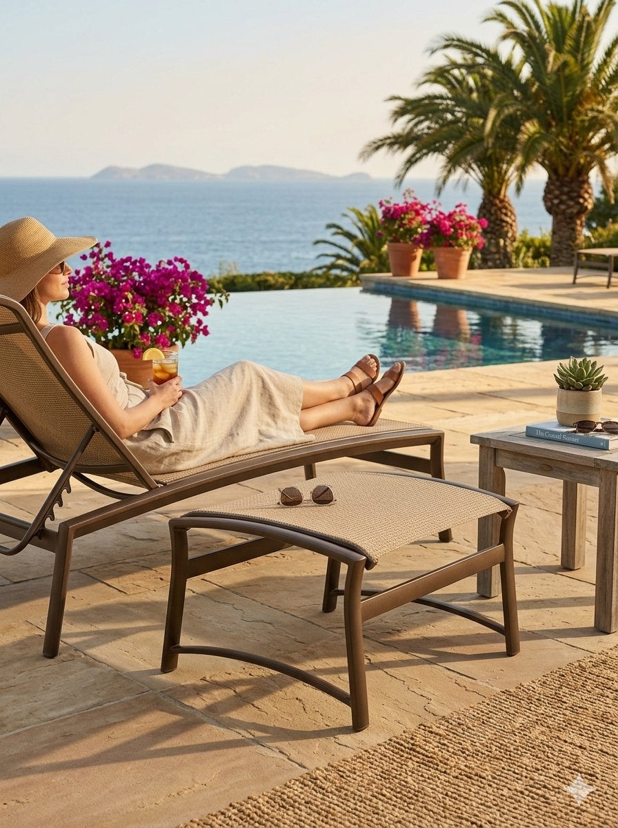Corsica Sling Ottoman by Tropitone