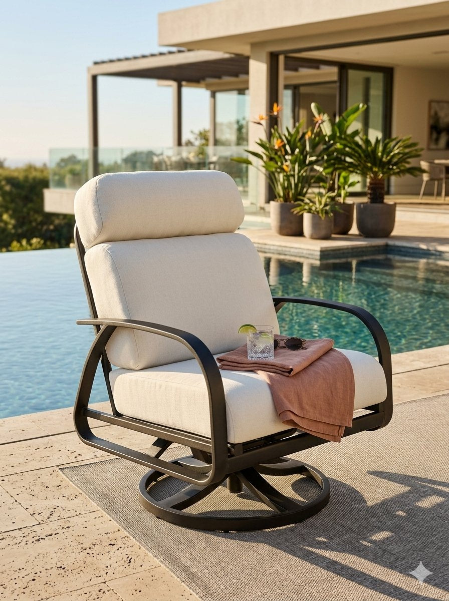 Geneva Cushion Swivel Action Lounger by Tropitone